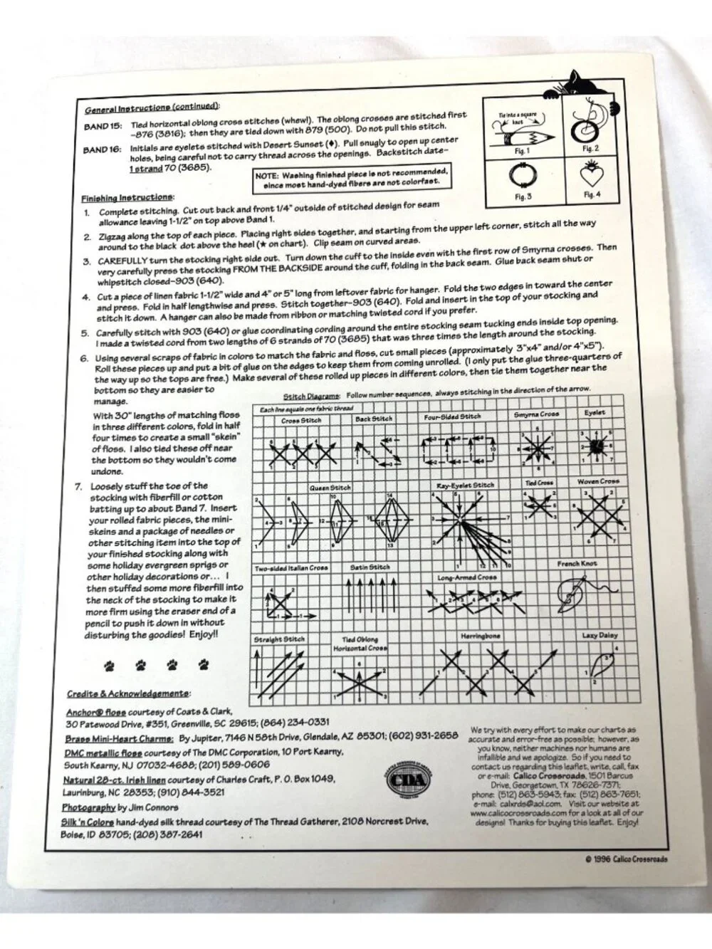 Calico Crossroads Merry Stitching Counted Thread Design Pattern - Picture 3 of 3